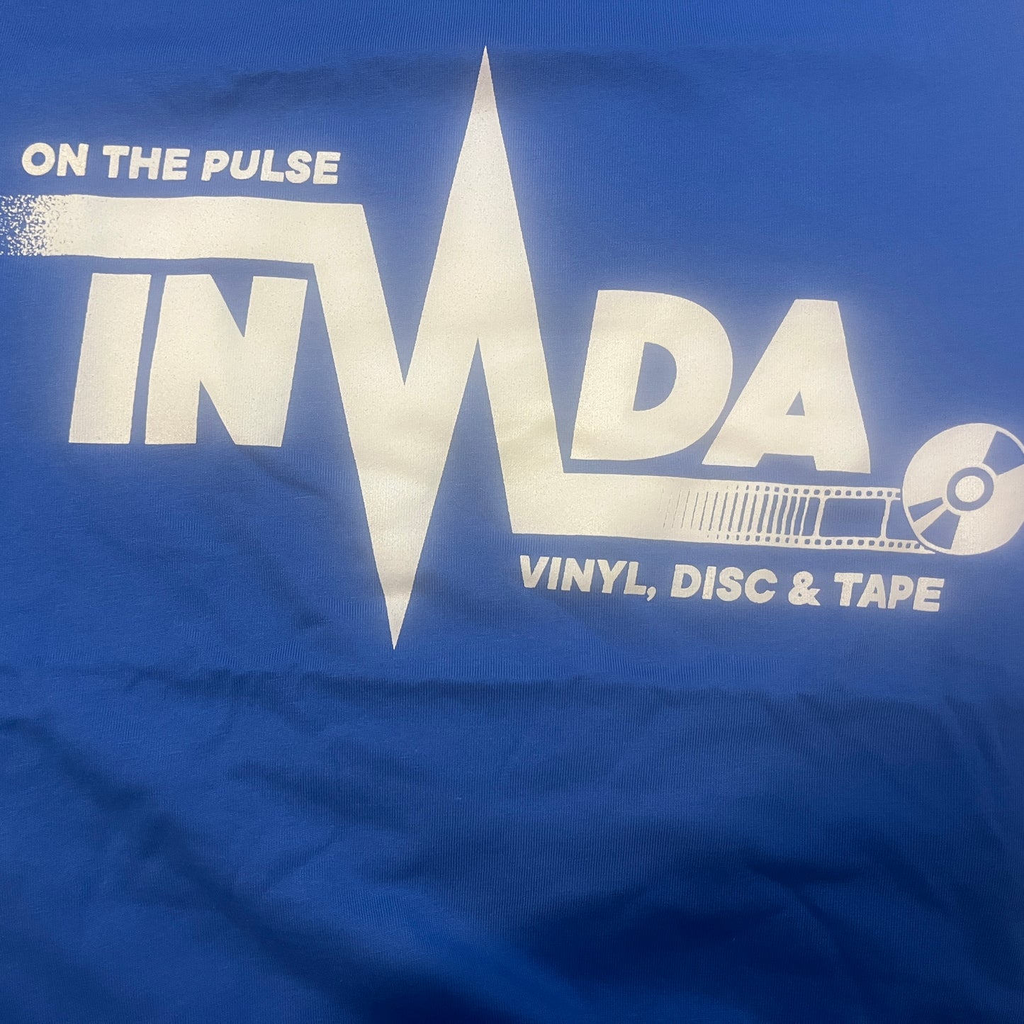 Invada 'On The Pulse' T Shirt (Blue with Pale Blue Print) Last ones, sizes XXS / XS / S